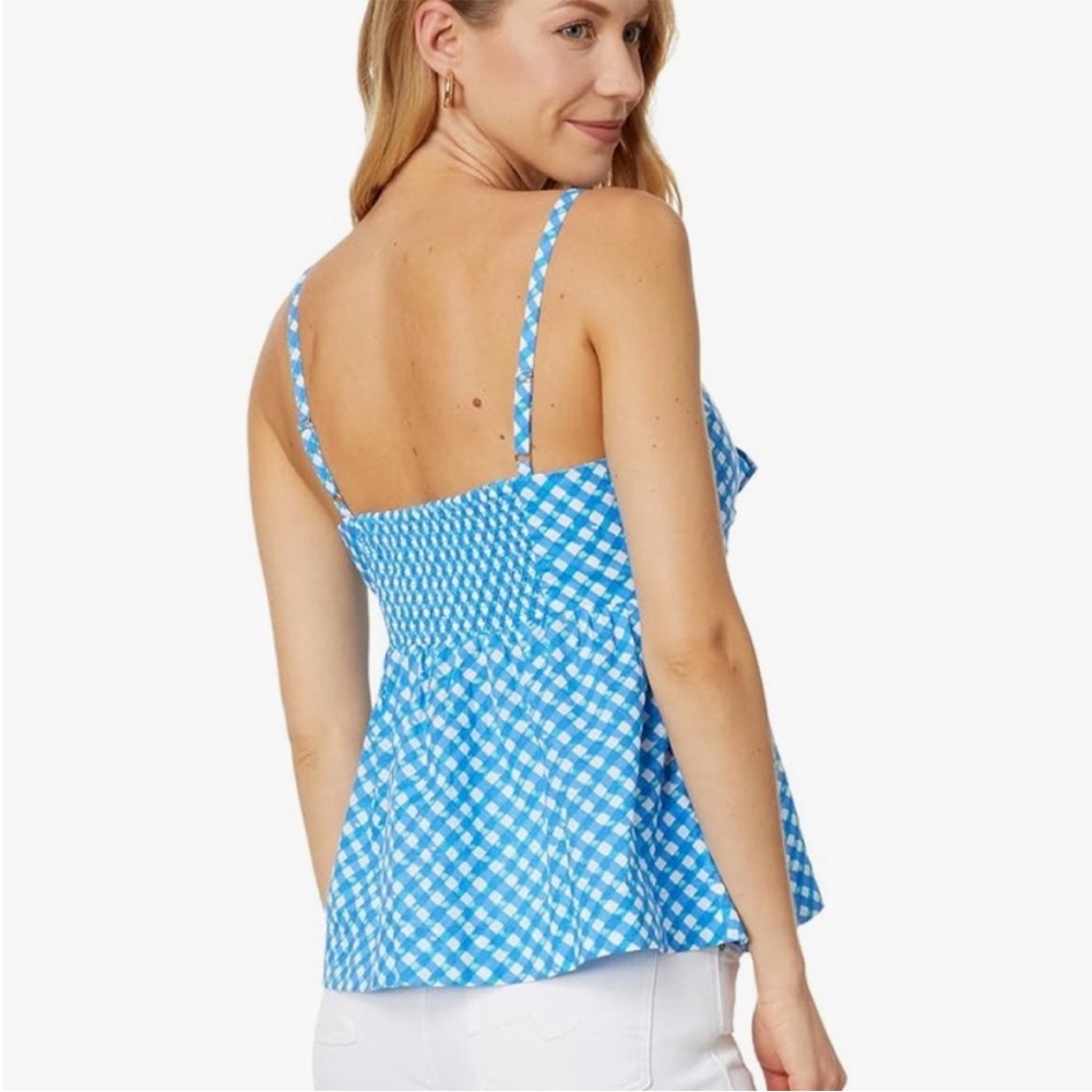 End of Summer Sale Lilly Pulitzer Cami Boca Blue Double Checking 4 NWT - Picture 2 of 9